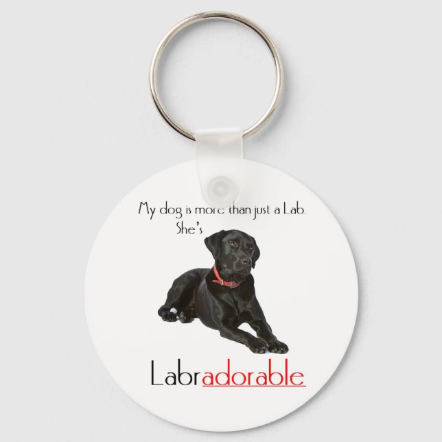 She's Labradorable Keychain (Front)