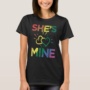She's Mine LGBT Gay Lesbian Lover Rainbow Pride T-Shirt