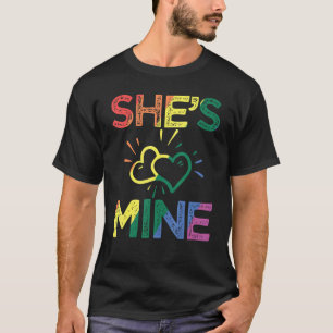 She's Mine LGBT Gay Lesbian Lover Rainbow Pride T-Shirt