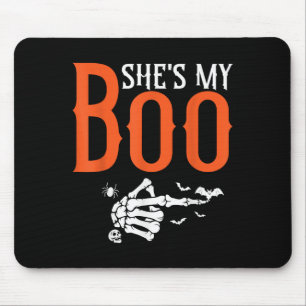 Shes My Boo Matching Halloween Pajama Couples  Mouse Mat