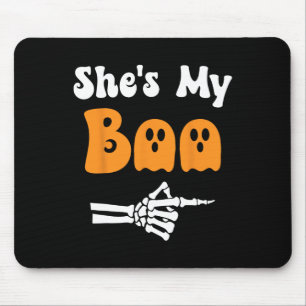 She's My Boo Matching Halloween Pajama Couples She Mouse Mat