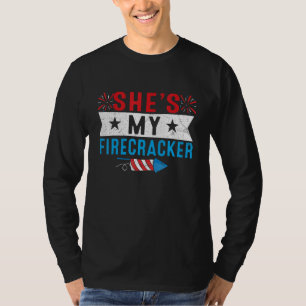 She's My Firecracker 4th July Matching Couples His T-Shirt