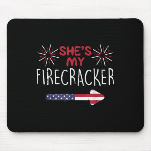 Shes My Firecracker 4th Of July Matching Couples H Mouse Mat