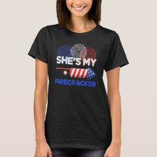 Shes My Firecracker 4th Of July Matching Couples H T-Shirt