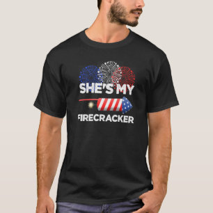 Shes My Firecracker 4th Of July Matching Couples H T-Shirt