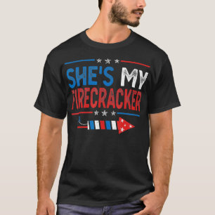 Shes My Firecracker His And Hers 4th July Matching T-Shirt