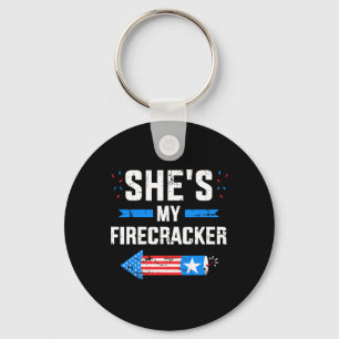 She's My Firecracker Matching Partner For 4th Of J Key Ring