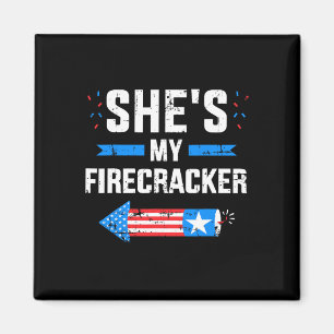 She's My Firecracker Matching Partner For 4th Of J Magnet
