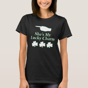 She's My Lucky Charm St Patrick's Day Husband Wif T-Shirt