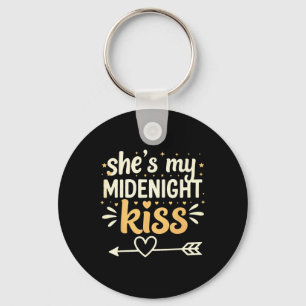 She's My Midnight Kiss Happy New Year Matching Cou Key Ring