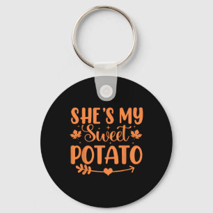 She's My Sweet Potato Autumn Thanksgiving Couples Key Ring