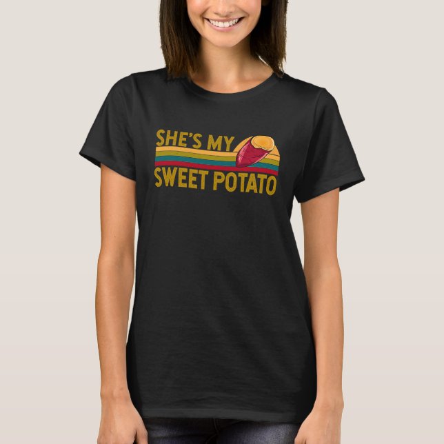 She's My Sweet Potato His Hers Matching Couple Tha T-Shirt (Front)