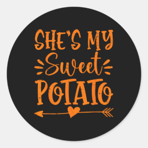 She's My Sweet Potato I Yam Autumn Thanksgiving Co Classic Round Sticker