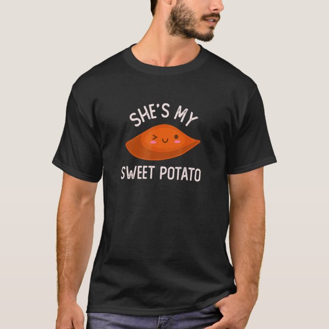 She's My Sweet Potato I Yam Couples Matching Thank T-Shirt (Front)
