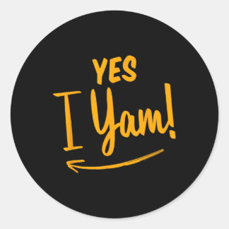 She's My Sweet Potato I Yam Matching Couple Thanks Classic Round Sticker