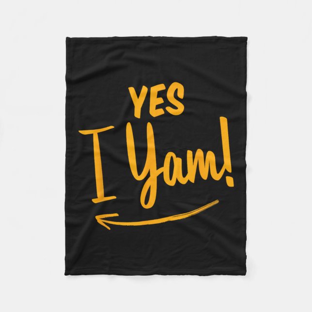 She's My Sweet Potato I Yam Matching Couple Thanks Fleece Blanket (Front)