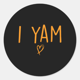 She's My Sweet Potato I Yam Set Couples Thanksgivi Classic Round Sticker