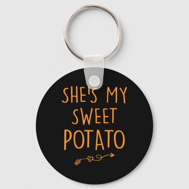 She's My Sweet Potato I Yam Set Couples Thanksgivi Key Ring (Front)