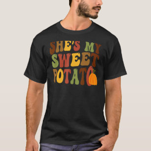 She's My Sweet Potato I Yam Set Matching Couples V T-Shirt