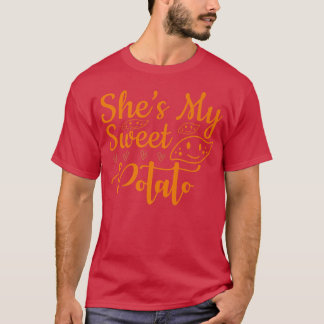 Shes My Sweet Potato I Yam Set Thanksgiving Couple T-Shirt