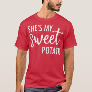 Shes My Sweet Potato I Yam Set Thanksgiving Couple T-Shirt