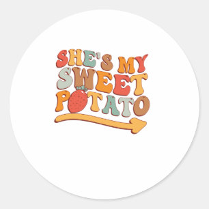 She's My Sweet Potato I YAM Thanksgiving Couple's Classic Round Sticker