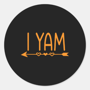 She's My Sweet Potato I Yam Thanksgiving Matching  Classic Round Sticker