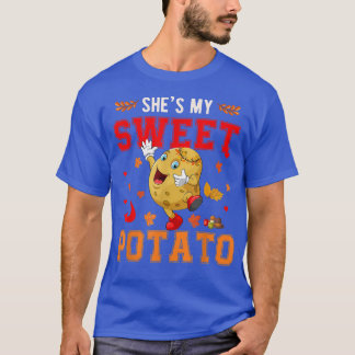 Shes My Sweet Potato Thanksgiving Couples Fall Pot T-Shirt