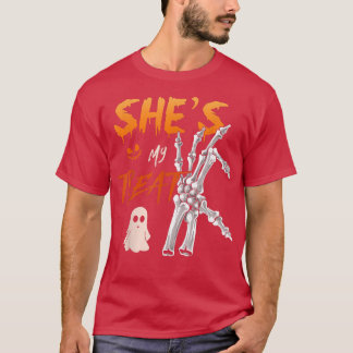 Shes My Treat Halloween Skeleton Hand Matching Cou T-Shirt