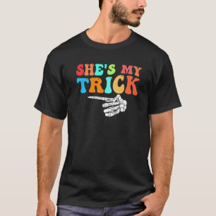 She's My Trick He's My Treat Cute Matching Couples T-Shirt