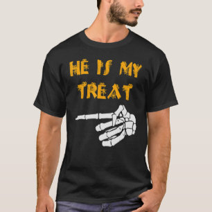She's My Trick He's My Treat Cute Matching Couples T-Shirt