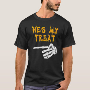 She's My Trick He's My Treat Cute Matching Couples T-Shirt