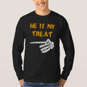 She's My Trick He's My Treat Cute Matching Couples T-Shirt