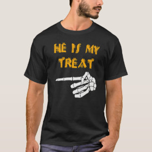 She's My Trick He's My Treat Cute Matching Couples T-Shirt