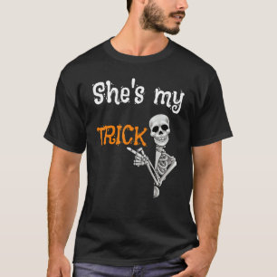 She's My Trick He's My Treat Halloween Couple Cost T-Shirt