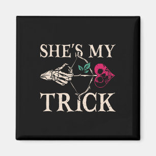 She's My Trick Matching Couple Halloween Costume B Magnet