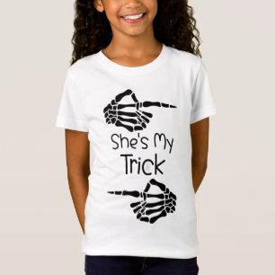 Shes My Trick Matching Couple Halloween Costume T-Shirt