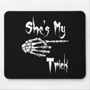 She's My Trick Skeleton Halloween Easy Couples Cos Mouse Mat