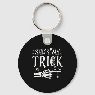 She's My Trick Skeleton Hand Halloween Costume Cou Key Ring