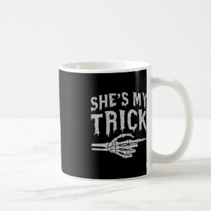 Shes My Trick Skeleton Matching Couple Halloween C Coffee Mug