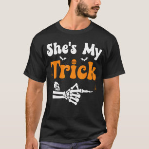 Shes Myrick Skeleton Couples Matching Halloween Co T-Shirt