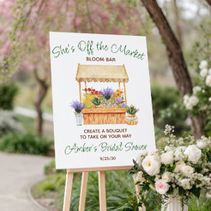 She's Off the Market Bloom Bar Favour Poster