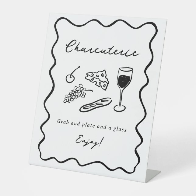 She's Off the Market Bold & Whimsical Charcuterie Pedestal Sign (Front)