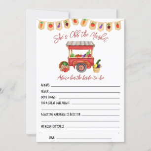 She's Off the Market Bridal Shower Advice Cards