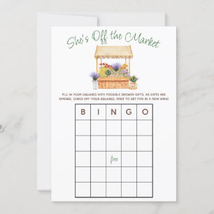 She's Off the Market Bridal Shower BINGO Game Invitation