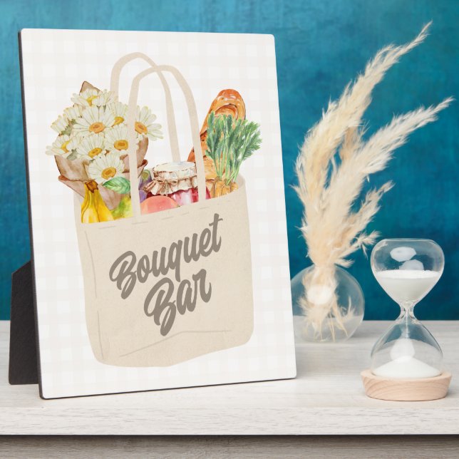 She's Off the Market Bridal Shower Bouquet Bar Plaque (Side)