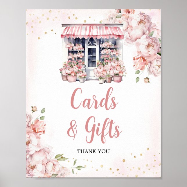 She's Off The Market Bridal Shower Cards And Gifts Poster (Front)