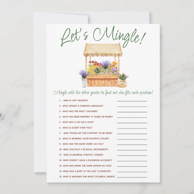 She's Off the Market Bridal Shower Game Invitation (Front)