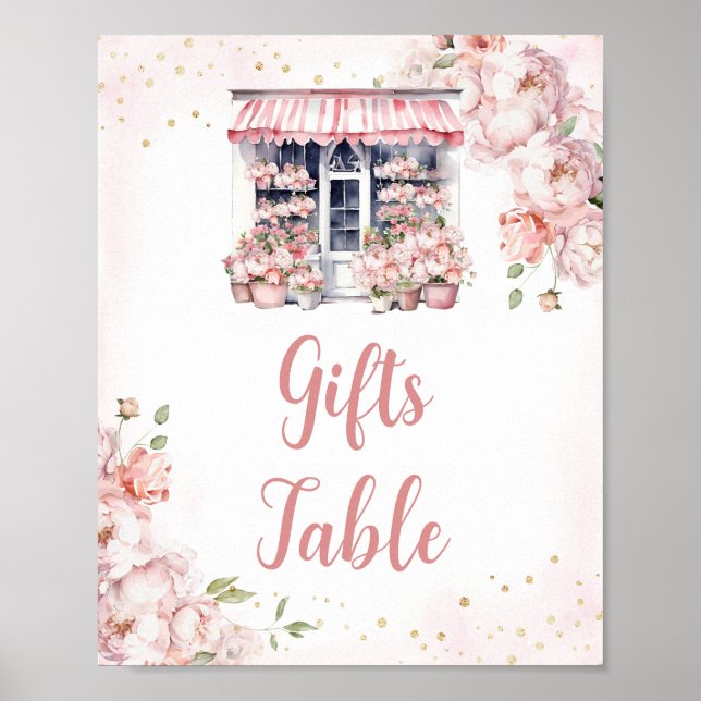 She's Off The Market Bridal Shower Gifts Table Poster (Front)