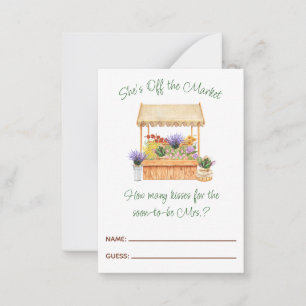 She's Off the Market Bridal Shower Guessing Game Card